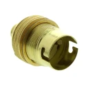 S Lilley & Son GLS Lamp Holder Screw Mount Brass Snap-Fit B22 Base 44.7mm x 32mm 1003E