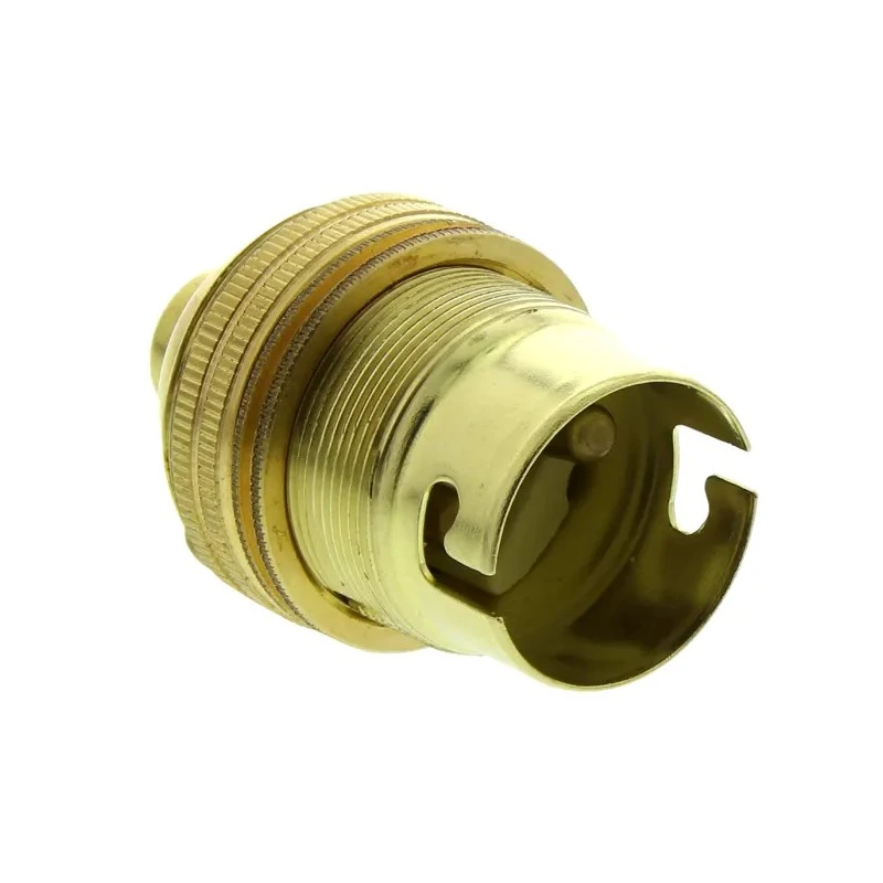 S Lilley & Son GLS Lamp Holder Screw Mount Brass Snap-Fit B22 Base 44.7mm x 32mm 1003E