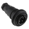 Bulgin Circular Connector 4 Contacts In-Line Standard Plug Male IP68 IP69K Polyamide PX0749/P