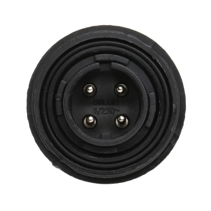 Bulgin Circular Connector 4 Contacts In-Line Standard Plug Male IP68 IP69K Polyamide PX0749/P