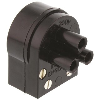 Bulgin Power Connector Cable 3 Screw 250V AC 3A Brass Contact Nylon Housing SA2403