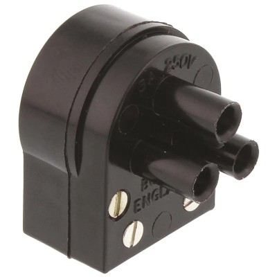 Bulgin Power Connector Cable 3 Screw 250V AC 3A Brass Contact Nylon Housing SA2403