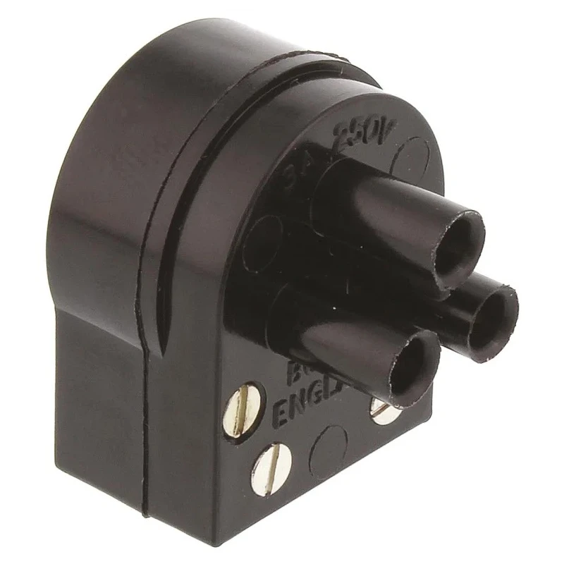 Bulgin Power Connector Cable 3 Screw 250V AC 3A Brass Contact Nylon Housing SA2403