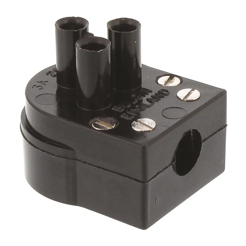Bulgin Power Connector Cable 3 Screw 250V AC 3A Brass Contact Nylon Housing SA2403