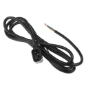RS PRO Power Cord C14 to Unterminated 2 m Black PVC Cable 250V 10A 449-297