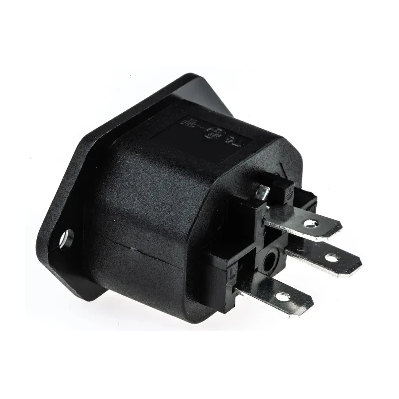 Bulgin C13 Straight Flange IEC Connector 250V 10A Male PX0675/63