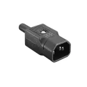 Bulgin IEC Connector C14 Straight Cable Male 250V 10A PX0686