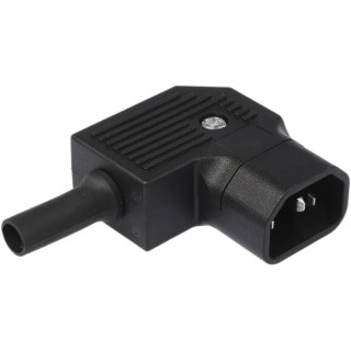 Bulgin C14 Right Angle Cable IEC Connector, 250V, 10A, Male, Screw Termination PX0686/SE