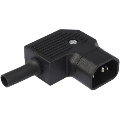 Bulgin C14 Right Angle Cable IEC Connector, 250V, 10A, Male, Screw Termination PX0686/SE