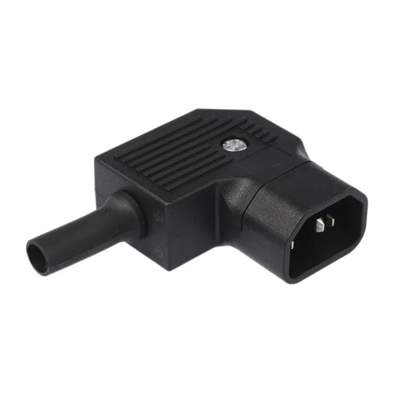 Bulgin C14 Right Angle Cable IEC Connector, 250V, 10A, Male, Screw Termination PX0686/SE