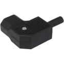 Bulgin C14 Right Angle Cable IEC Connector, 250V, 10A, Male, Screw Termination PX0686/SE