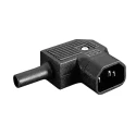 Bulgin C14 Right Angle Cable IEC Connector, 250V, 10A, Male, Screw Termination PX0686/SE