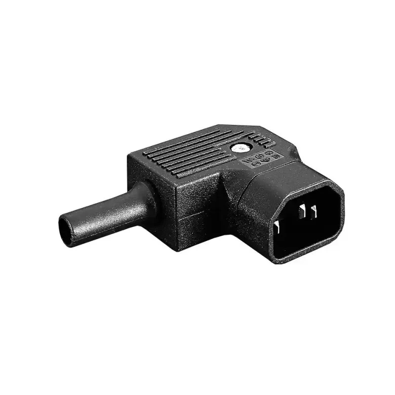Bulgin C14 Right Angle Cable IEC Connector, 250V, 10A, Male, Screw Termination PX0686/SE