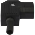 Bulgin C14 Right Angle Cable IEC Connector, 250V, 10A, Male, Screw Termination PX0686/SE