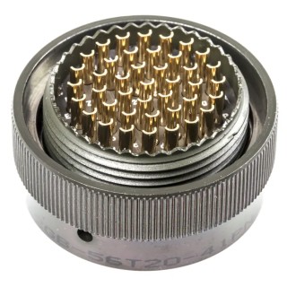 Amphenol Limited MIL Spec Circular Connector 41 Contacts Male Olive Drab Zinc Cobalt Shell Size 20 700V DC 62GB-56T20-41PN