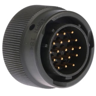 Amphenol Limited MIL Spec Circular Connector 19 Contacts Male 500-700V AC Cable Mount Aluminium Shell 62GB-56T14-19PN