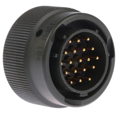 Amphenol Limited MIL Spec Circular Connector 19 Contacts Male 500-700V AC Cable Mount Aluminium Shell 62GB-56T14-19PN