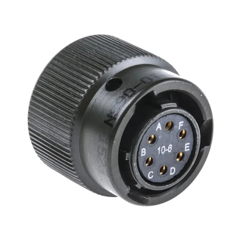 Amphenol Limited MIL Spec Circular Connector 6 Contacts Copper Tin Female Contact Male Olive Straight 62GB-56T10-06SN
