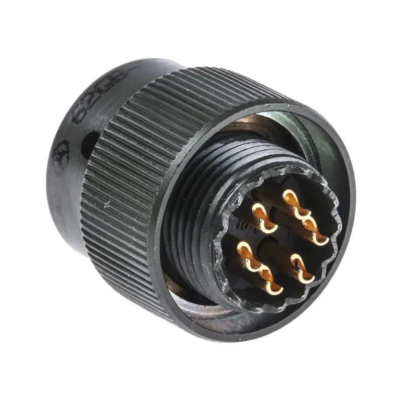 Amphenol Limited MIL Spec Circular Connector 6 Contacts Copper Tin Female Contact Male Olive Straight 62GB-56T10-06SN