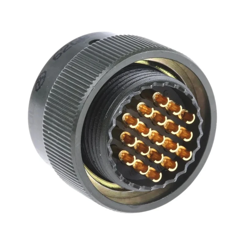 Amphenol Limited MIL Spec Circular Connector 19 Contacts Female Copper Tin Gold Plated Straight Olive Cable 62GB-56T14-19SN