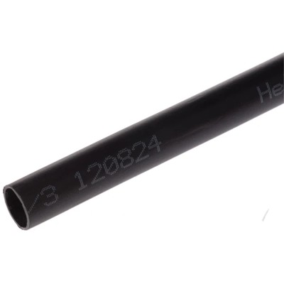 HellermannTyton Heat Shrink Tubing Black 12 mm Sleeve Diameter x 1m Length 4:1 Ratio MU47
