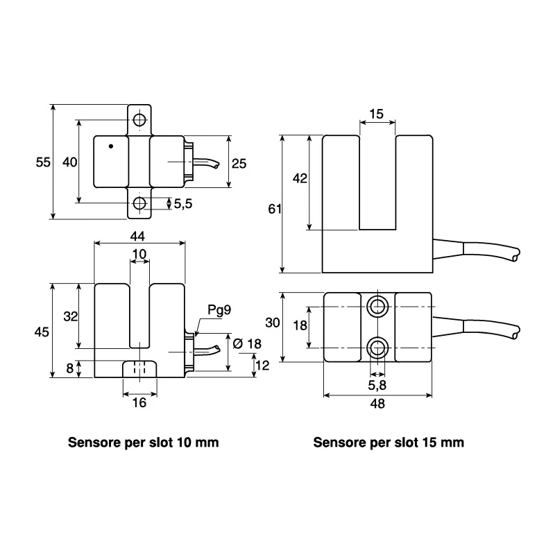 Pepperl + Fuchs Slot Inductive Proximity Sensor NPN 3V AC Max Detection 15 mm 253 V AC 30 V DC 500mA SJ15-WS