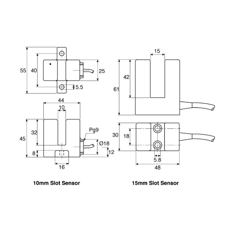 Pepperl + Fuchs Slot Inductive Proximity Sensor NPN 3V AC Max Detection 15 mm 253 V AC 30 V DC 500mA SJ15-WS