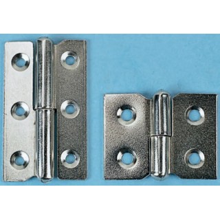 Pinet Nickel Plated Steel Butt Hinge with Lift Off Pin 30mm x 40mm x 1.2mm 14-7-3391