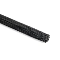 HellermannTyton Expandable Braided Polyamide 66 Black Cable Sleeve 100m Length 8mm Diameter 170-40600 HEGPA6606-PA66-BK