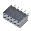 Samtec SQT Series Straight Through Hole PCB Socket 10-Contact 2 Row 2 mm Pitch 450V SQT-105-01-L-D