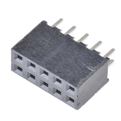 Samtec SQT Series Straight Through Hole PCB Socket 10-Contact 2 Row 2 mm Pitch 450V SQT-105-01-L-D
