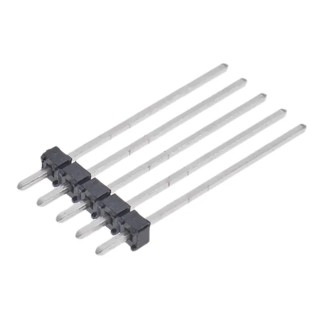 Samtec MTMM Series Straight Through Hole Pin Header, 5 Contacts, 2 mm Pitch, 1 Row, Unshrouded MTMM-105-14-T-S-590