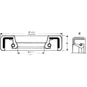 Paulstra Hutchinson Nitrile Rubber (NBR) Rotary Shaft Seal 40 mm ID, 72 mm OD, 7 mm Thickness 772044