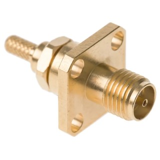 Radiall SMA Series Coaxial Connector Flange Female 50 Ω Straight Body Crimp R125272000W