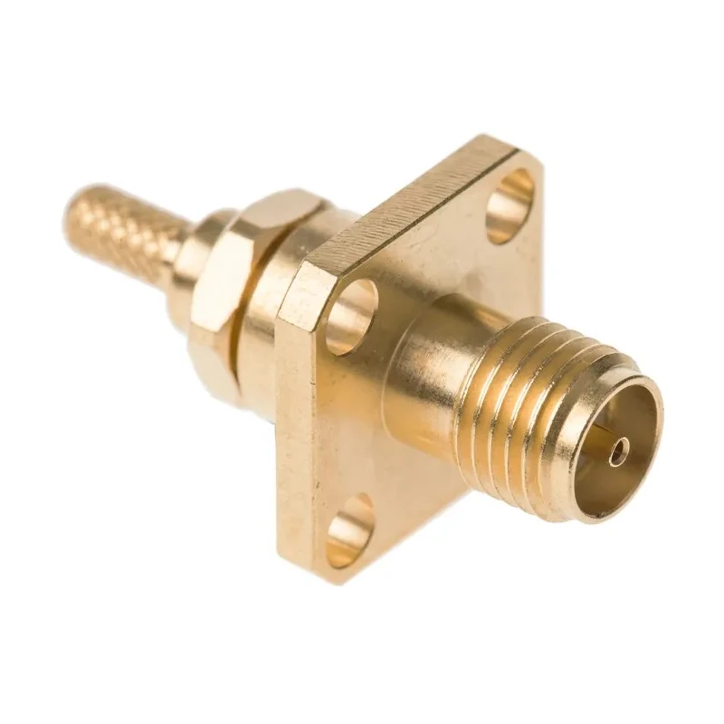 Radiall SMA Series Coaxial Connector Flange Female 50 Ω Straight Body Crimp R125272000W