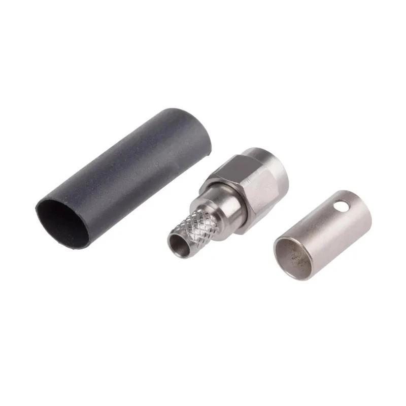 Radiall SMA Series Coaxial Connector Cable Male SMA, 50 Ω, Straight Body Crimp R125076001