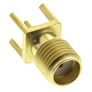 Radiall SMA Series 50 Ω Coaxial Connector PCB Female SMA, Straight Body Solder R125426000W