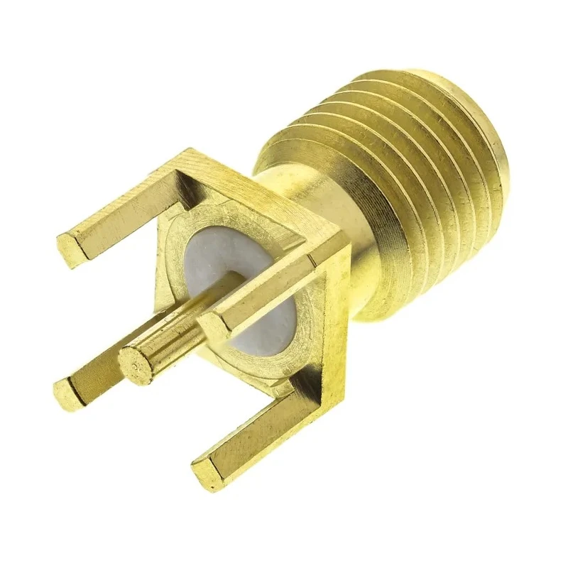 Radiall SMA Series 50 Ω Coaxial Connector PCB Female SMA, Straight Body Solder R125426000W
