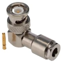 Radiall BNC Series Coaxial Connector Cable Male BNC 50 Ω Right Angle Body Clamp R141156000