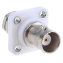 Radiall BNC Series Coaxial Connector Flange Female BNC, 50 Ω, Straight Body Clamp R141277000