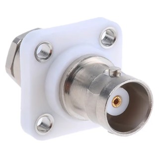 Radiall BNC Series Coaxial Connector Flange Female BNC, 50 Ω, Straight Body Clamp R141277000