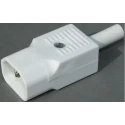 Bulgin C14 Straight Cable IEC Connector 250V 10A Male Rewireable Screw Termination PX0686/WH