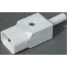 Bulgin C14 Straight Cable IEC Connector 250V 10A Male Rewireable Screw Termination PX0686/WH