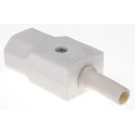 Bulgin C14 Straight Cable IEC Connector 250V 10A Male Rewireable Screw Termination PX0686/WH