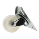 Flexello Swivel Castor Wheel, Nylon, 170 kg Load Capacity, 75 mm Diameter, 95 mm Overall Height, Zinc Plated Body 296-2922
