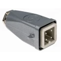 EPIC Heavy Duty Power Connector, 3 Way, 10A Current Rating, 400V/600V, PG11 Thread Size, Copper Alloy 10420000+10426500