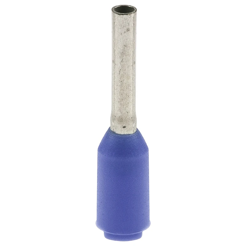 Weidmüller Insulated Crimp Bootlace Ferrule, 12 mm Pin Length, 4.5 mm Pin Diameter, Blue to 7 AWG Wire Size 9021940000