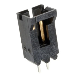TE Connectivity AMPMODU MTE Series Straight Through Hole PCB Header, 2 Contacts, 2.54 mm Pitch, 1 Row, Shrouded 5-103735-1
