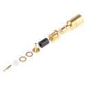 Radiall SMB Series Coaxial Connector Cable Female, 50 Ω, Clamp Termination, Straight Body, Gold Plated R114203000