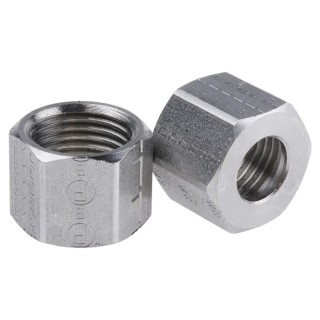 Legris Stainless Steel Pipe Fitting Straight Hexagon Nut Metric Threaded M16 x 1.5 1810 10 00